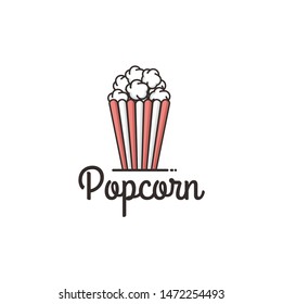 popcorn logo icon design template