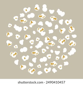 Popcorn logo. Isolated popcorn on white background