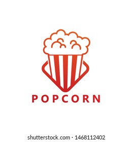 Popcorn Logo Template Design Vector, Emblem, Design Concept, Creative Symbol, Icon