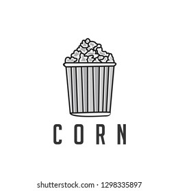 Popcorn Logo Vector