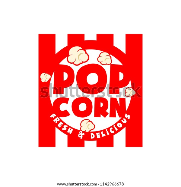 Popcorn Logo Vector Stock Vector (Royalty Free) 1142966678