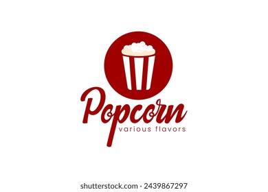 popcorn logo vector icon illustration