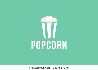 popcorn logo vector icon illustration