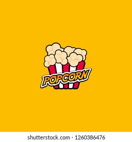 Popcorn Logo Vector Template