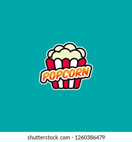 Popcorn Logo Vector Template