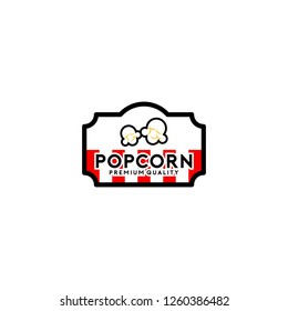 Popcorn Logo Vector Template