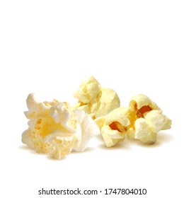 Popcorn low poly. Tasty popcorn. Elements for label design. Vector illustration. Popcorn in triangulation technique. 