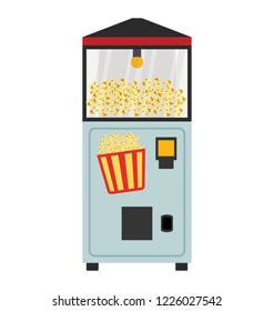 
A popcorn machine for automated dispensing of pop coins
