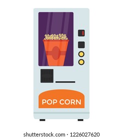
A popcorn machine for automated dispensing of pop coins
