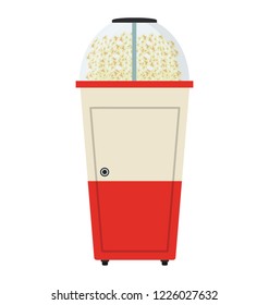 
A popcorn machine for automated dispensing of pop coins
