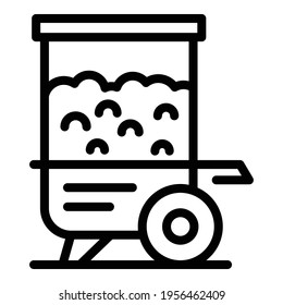 Popcorn machine icon. Outline popcorn machine vector icon for web design isolated on white background