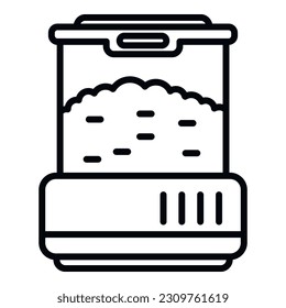 Popcorn maker machine icon outline vector. Corn seller. Cart cooking