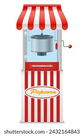 popcorn making machine sweet snack vector illustration isolated on white background