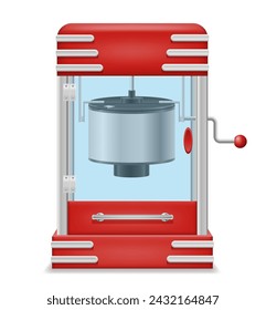 popcorn making machine sweet snack vector illustration isolated on white background