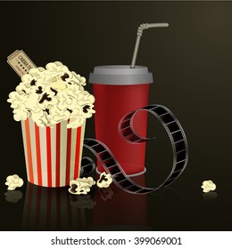 Popcorn and movie  film