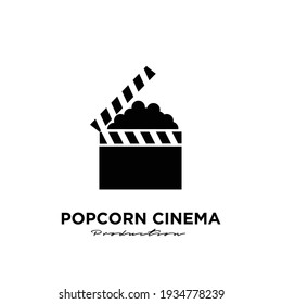 popcorn movies film logo icon design