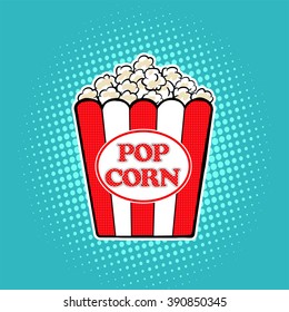Popcorn  movies pop art retro comic style
