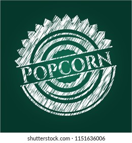 Popcorn on chalkboard