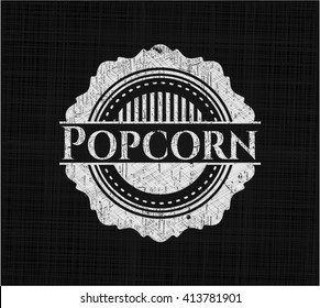 Popcorn on chalkboard