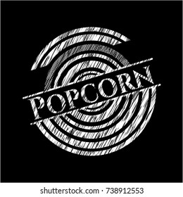 Popcorn on chalkboard