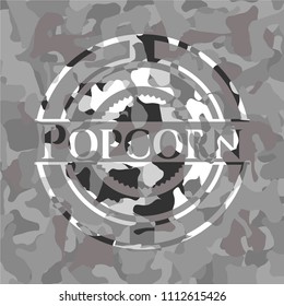  Popcorn on grey camo texture