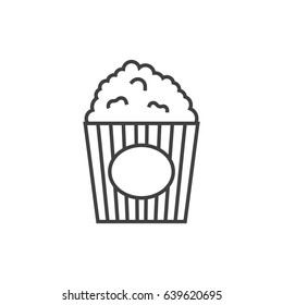 Popcorn Outline Icon Stock Vector (Royalty Free) 639620695