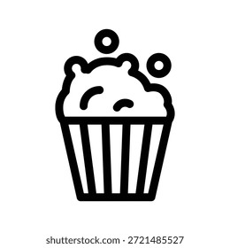 Popcorn-Umriss-Symbol, Vektordesign gut für Web oder mobile App