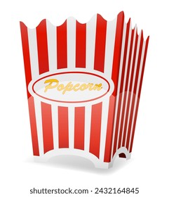 popcorn packaging sweet snack vector illustration isolated on white background