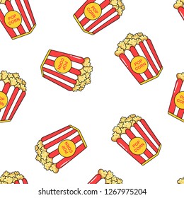 Popcorn patern illustration 