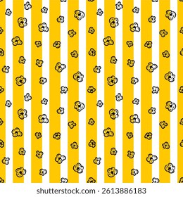 Popcorn pattern Background. doodle popcorn. popcorn seamless pattern background. Popcorn pattern for packaging snacks.