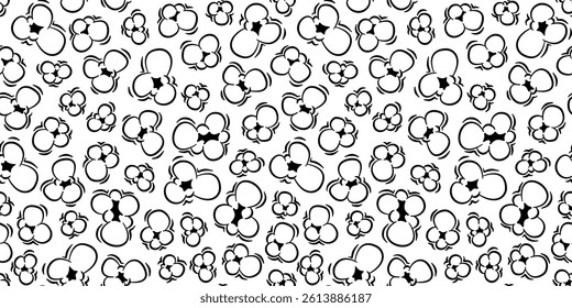 Popcorn pattern Background. doodle popcorn. popcorn seamless pattern background. Popcorn pattern for packaging snacks.