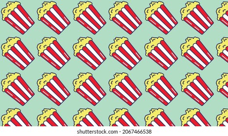 Popcorn pattern. Can be used as a background. Minimalist vector image.