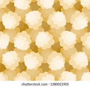 Popcorn pattern seamless. Air corn background. Cartoon style Vector texture