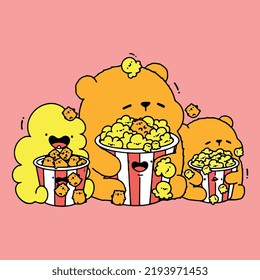 Popcorn Po Tshirt Vector Design