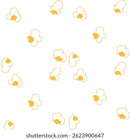 Popcorn popping yellow crunch pattern