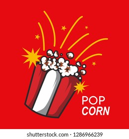 popcorn  poster design vector illustration