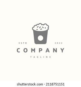 Popcorn premium icon sign symbol. Hipster vintage logo design vector illustration