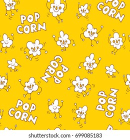 Popcorn seamless pattern