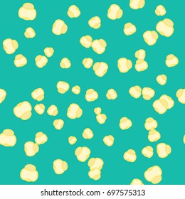 Popcorn seamless pattern. Food background. Feed texture
