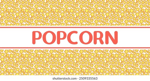 Popcorn seamless pattern for packaging design