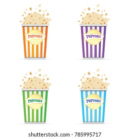 popcorn set art illustration