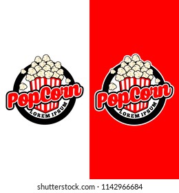 Popcorn Set Logo Vector