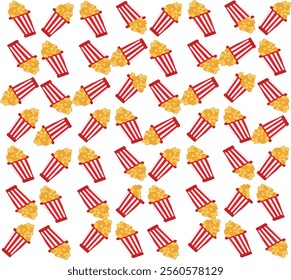 popcorn set vector illustration. Good for banner, poster, greeting card, party card, invitation, template, advertising, campaign, and social media.