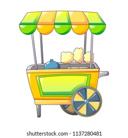 Popcorn shop icon. Cartoon of popcorn shop vector icon for web design isolated on white background