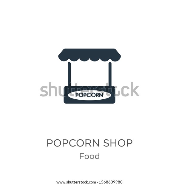 Popcorn shop icon vector. Trendy flat popcorn shop
icon from food collection isolated on white background. Vector
illustration can be used for web and mobile graphic design, logo,
eps10