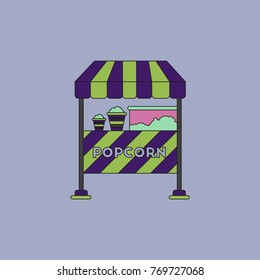 popcorn shop vector illustration