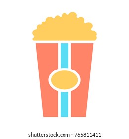 Popcorn silhouette icon. 96x96 for Web Graphics and Apps.  Simple Minimal Pictogram. Vector