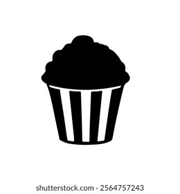 Popcorn silhouette icon vector design.
