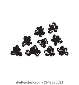 Popcorn silhouette vector flat illustration design.