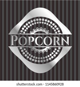 Popcorn silvery shiny emblem